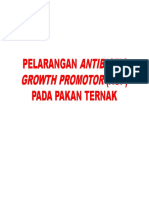 PELARANGAN ANTIBIOTIK GROWTH PROMOTOR (AGP) PADA PAKAN TERNAK