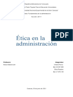 Etica en La Administracion