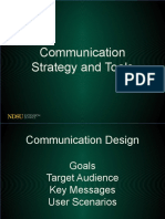 Communication Strategy and Tools 093015