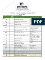 School Calendar Castaneda 1