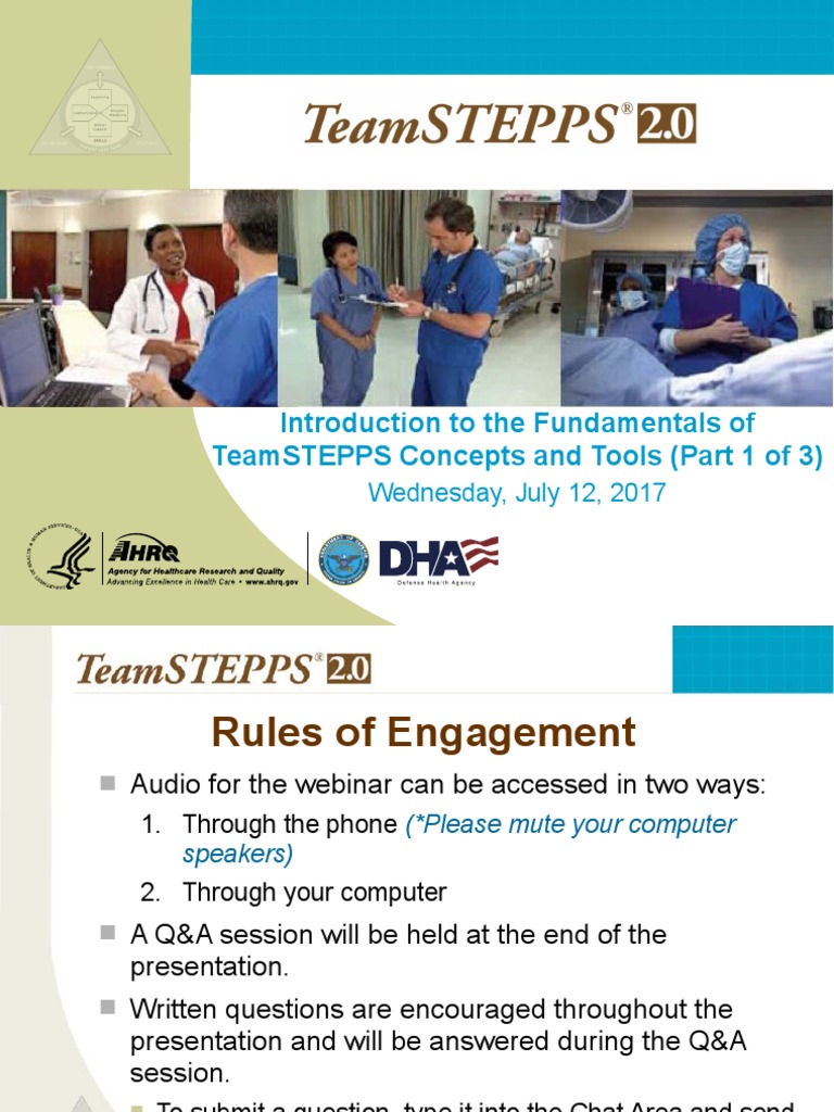 Teamstepps Pocket Guide – AHA TEAM TRAINING TeamSTEPPS POCKET GUIDE ...