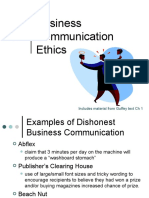 Business Communication Ethics: Includes Material From Guffey Text CH 1