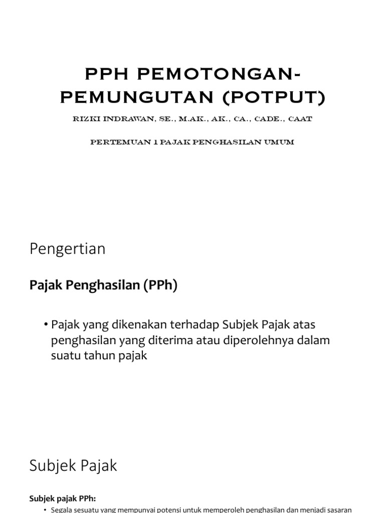 Pph Potput Pertemuan 1 Pdf