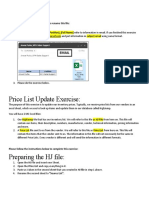 Excel Test (Price List Update Exercise)