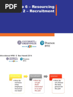 Lecture 6 - Resourcing Part 2 - Recruitment