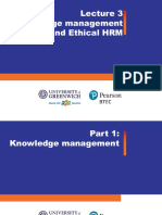 Lecture 3 - Knowledge Management - Ethical HRM