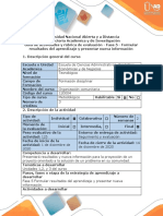 Guía de actividades y rúbrica evaluación - Fase 5 - Formula resultados y presenta nueva información