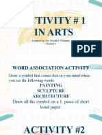 Activity # 1 in Arts: Prepared By: MS, Riodel P. Clemente Teacher I