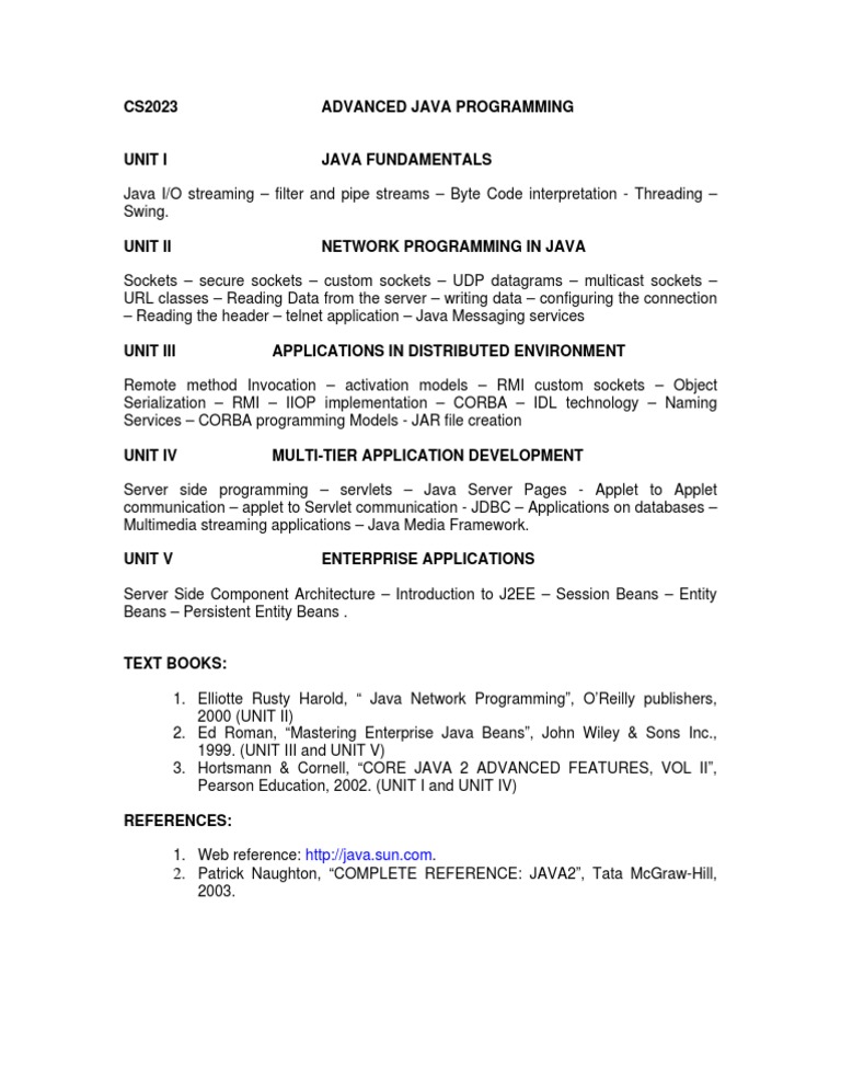 Advanced Java for Developers | PDF