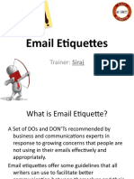 Siraj Email Etiquette