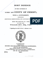 A Short Defence of the Doctrine of the Divinity of Christ - William Hey - 1851