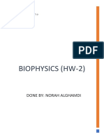 BIOPHYSICS (HW-2)