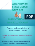 Investigation of Offences Under NDPS Act