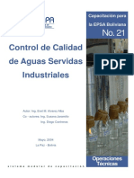 Control de Calidad de Aguas Servidas Industriales