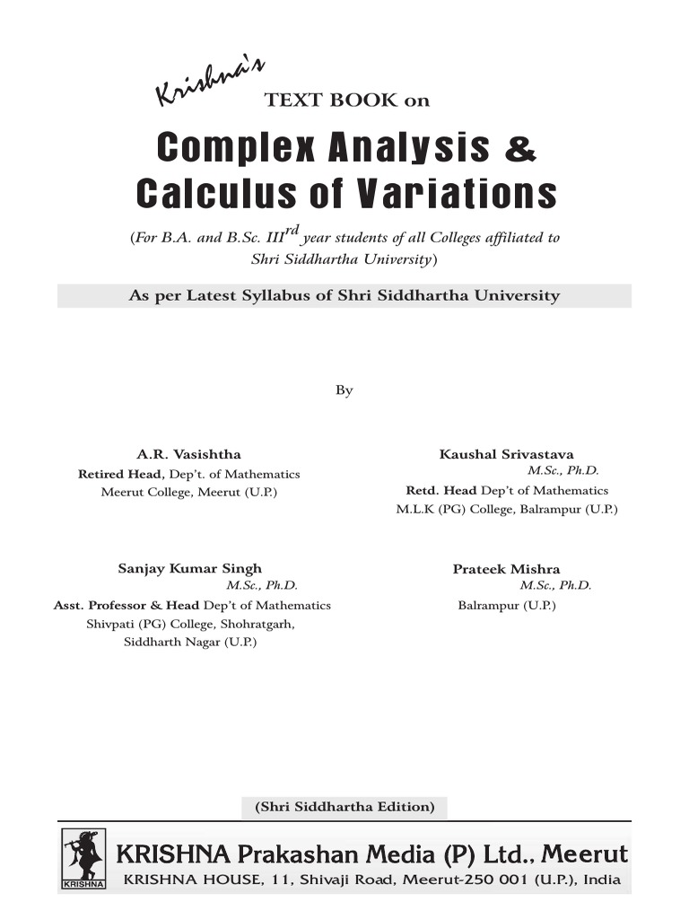 Complex Analysis Textbook PDF Continuous Function Holomorphic