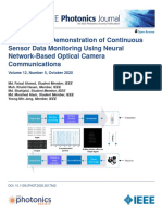 Experimental Demonstration of Continuous Sensor Data Monitoring Using Neural Network-Based Optical Camera Communications