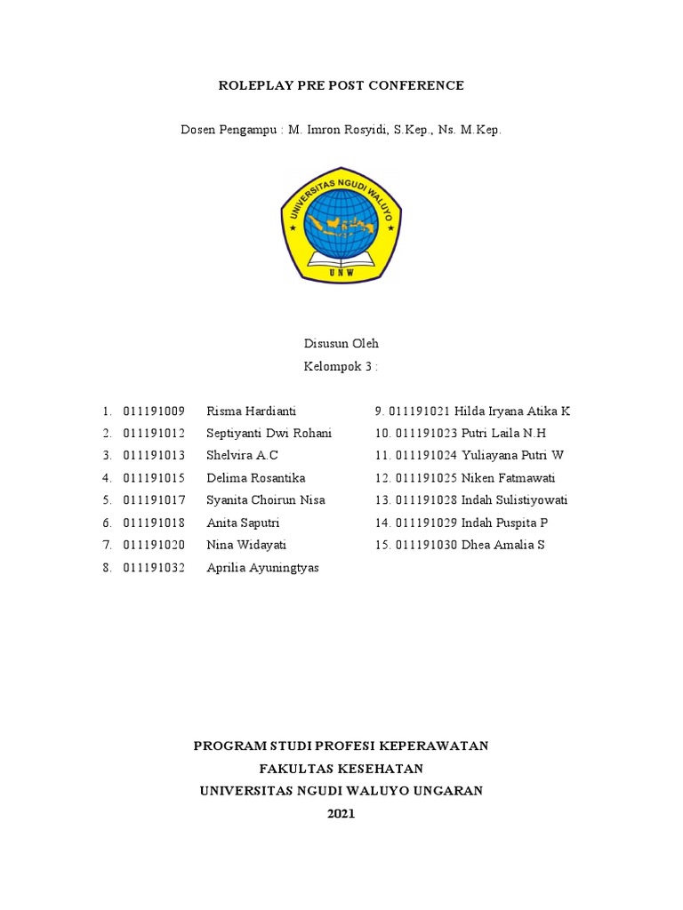 Roleplay Pre-Post Conference Keperawatan | PDF | Kesehatan Holistik ...