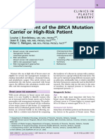 Management of The BRCA Mutation Carrier or High-Risk Patient