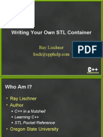 Writing Your Own STL Container: Ray Lischner