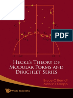 Hecke's Theory of Modular Forms and Dirichlet Series