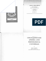 Jakobson Roman Child Language Aphasia and Phonological Universals