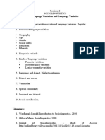 Language Variation and Language Varieties