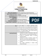 College of Engineering: Course Work
