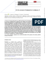 Validation of Instruments For The Assessment of Dysphagia Due To Malignancy of The Esophagus