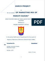 Fdocuments - in - Maruti Bba Project For Marketing