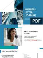 Business Letter (Format) : Essential Business Communication Skills (Ufs301)
