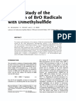 Reaction: Kinetic Study With Dimethylsulfide