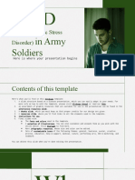 PTSD (Post Traumatic Stress Disorder) in Army Soldiers by Slidesgo