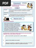 Identificamos Los Problemas o Las Necesidades de Nuestra Localidad. Comunicación Martes 23 de Noviembre