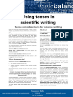 Using Tenses in Scientific Writing