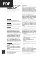 A Case Study of Supplier Selection For Lean Supply by Using A Mathematical Model