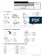 Fichas de Avaliação Diferentes Português