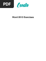 13.0 Word 2013 Excercises