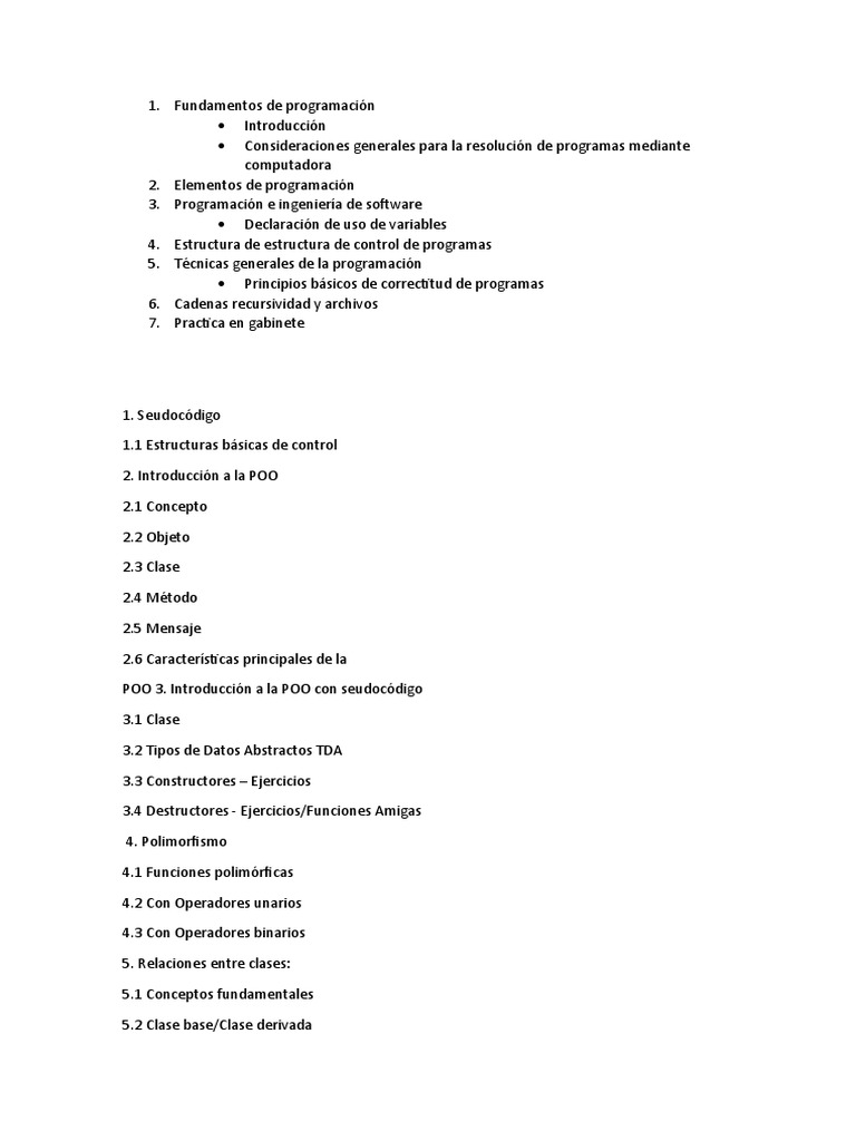 Fundamentos y Técnicas de Programación | PDF | Lenguaje de programación ...