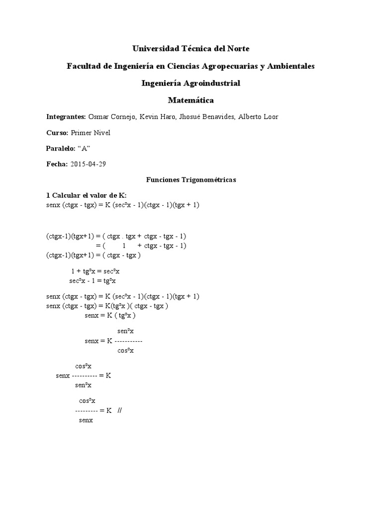 Ejercicios Fu TR | PDF