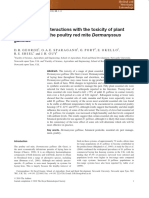 Environmental Interactions With The Toxicity of Plant Essential Oils To The Poultry Red Mite Dermanyssus Gallinae