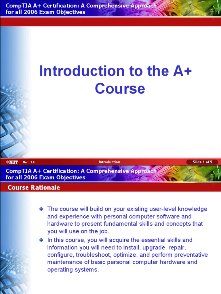 CompTIA A+ Intro Session | PDF | Comp Tia | Personal Computers