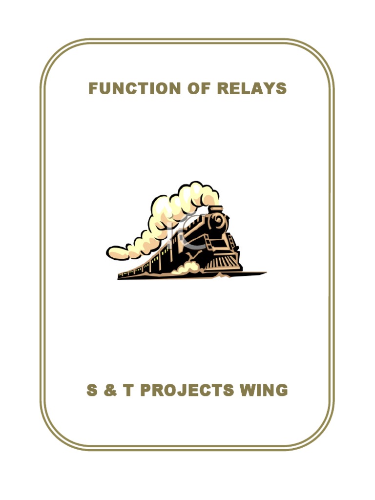 Functions of Relays PDF Relay Transportation Engineering
