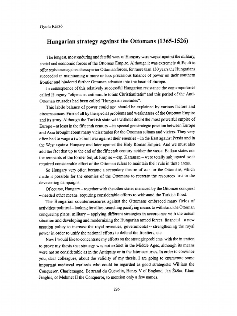 Hungary Vs Ottomans PDF