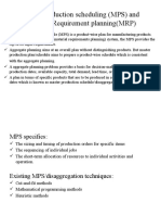 Master Production Scheduling (MPS) and MRP 1
