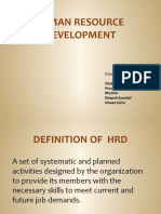 Human Resource Development: Presented by