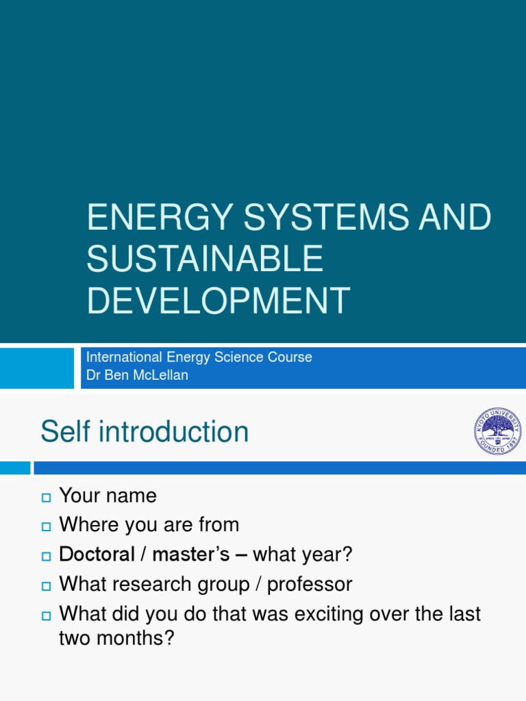 Sustainable Energy Systems Course | PDF | Sustainability | Sustainable ...