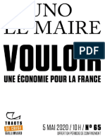 Vouloir Une Économie Pour La France by Bruno Le Maire (Le Maire Bruno)