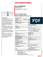 Level Switch: Up To 4 Switching Outputs Up To 2 Analogue Outputs Optional Temperature Measurement