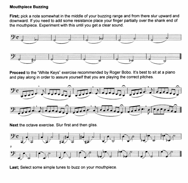 Roger Bobo Mouthpiece Exercises PDF