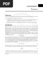 Experiment Buoyancy: Objectives